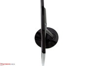 Der Standfuß ist wenig standfest und wippt schon bei geringer Berührung recht lange nach.