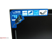 Ein geringer Energieverbrauch dank LED-Hintergrundbeleuchtung ermöglicht den Betrieb über den USB-Anschluss (Y-Kabel).