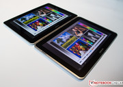 Hier im Vergleich mit dem Galaxy Tab 10.1 von Samsung...