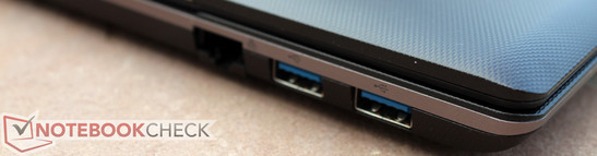 Linke Seite: LAN, 2x USB 3.0
