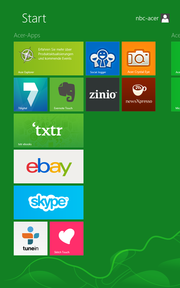 Acer liefert einige Apps mit.