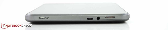 unten: Lautsprecher, MicroUSB (auch zum Laden), Kopfhörer