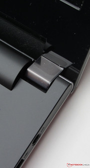 Die Scharniere halten den Deckel fest in Position.