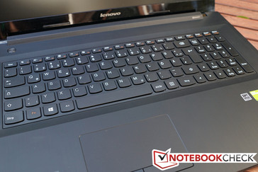 Nicht bürotauglich: Die Tastatur des Lenovo B70-80.