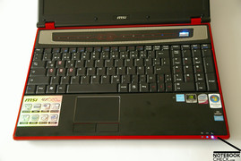 MSI Megabook GX620 Tastatur und Touchpad