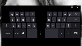 virtuelle Tastatur - Split-Layout