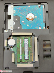 Das geöffnete Wartungsfach.