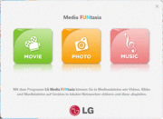 LGs Media FUNtasia, eine Art Media Center für Filme, Fotos und Musik