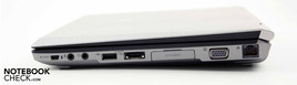 Rechte Seite: S-Link, Audio, USB, eSATA, Docking, VGA