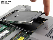 Die Festplatte kann leicht entnommen werden.