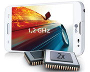 Angetrieben wird das LG L70 von einem Dual-Core-SoC von Qualcomm.