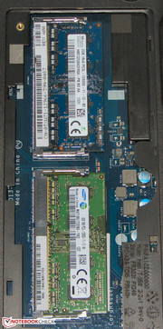 Es gibt zwei Arbeitsspeicherbänke.