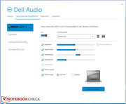 Mit Hilfe der Dell Audio Software kann der Nutzer Einfluss auf Lautsprecher und Mikrofon nehmen.