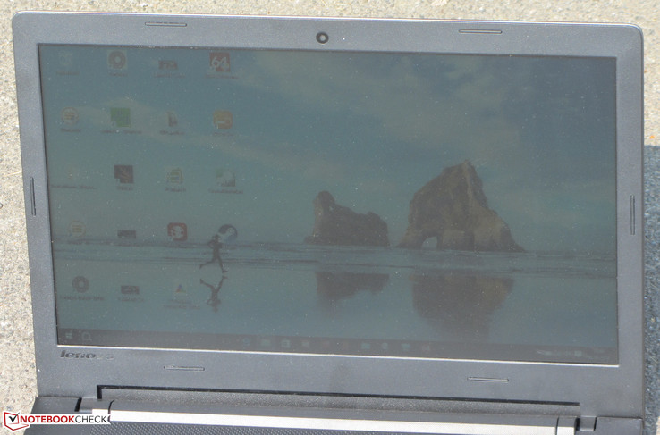 Das B50-50 im Freien (direkte Sonneneinstahlung).