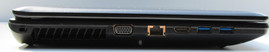 Linke Seite: 2x USB 3.0, HDMI, VGA, Ethernet