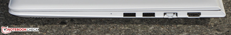 rechte Seite: 2x USB 3.0, Gigabit-Ethernet, HDMI