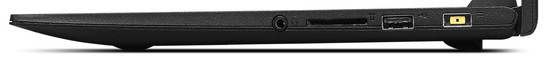 rechte Seite: Audiokombo, Speicherkartenleser, USB 2.0, Netzanschluss (Bild: Lenovo)