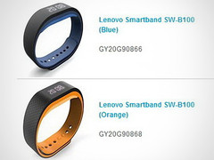 Lenovo: Smartband SW-B100 in Blau und Orange