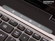 Das Sondertasten-Panel über der Tastatur ändert bspw. den Modus der Lüftersteuerung.