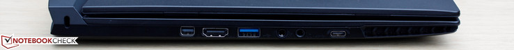 Links: Mini-DisplayPort, HDMI, USB 3.0, 3,5-mm-Audio, USB 3.1 Type-C Gen. 2