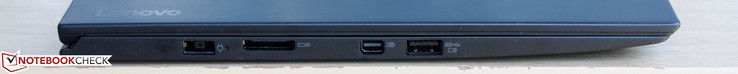 links: Stromadapter, OneLink+, Mini DisplayPort 1.2, USB 3.0