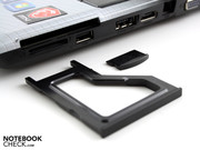 aber auch ExpressCard54 und Audio-Ports für die 7.1 Surround Anlage (inkl. SPDIF).