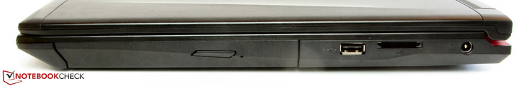 Rechte Seite: DVD-Brenner, USB 2.0, Speicherkartenleser, Netzanschluss