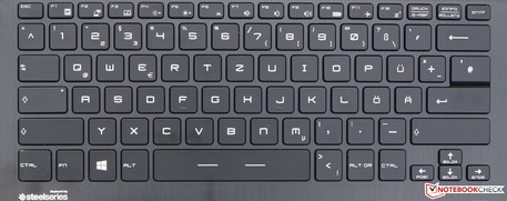 Mehrfarbig hintergrundbeleuchtete SteelSeries-Tastatur...