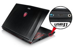 Das GE62 6Q Apache verfügt über einen praktischen Typ-C-USB-3.1-Anschluss