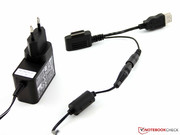 Daran wird das Netzteil oder auch ein USB-Gerät angeschlossen.