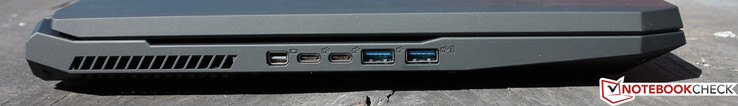 DisplayPort, 2 x USB 3.1 Gen1 Type-C, 2 x USB 3.1 Type-A
