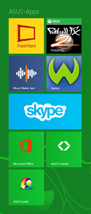 Asus installiert diverse Apps vor.