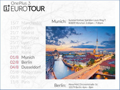 OnePlus: OnePlus 3 Euro-Tour Deutschland heute in München