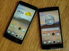 Full HD (links) und QHD (rechts) treten beim Oppo Find 7 im Darstellungswettkampf gegeneinander an (Bild: Android Authority)