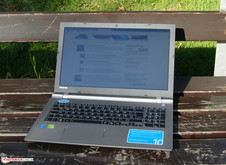 Die Leuchtdiche im Akku-Betrieb ...