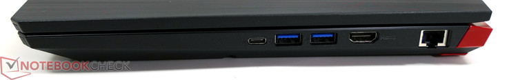 rechte Seite: USB 3.0 Type C, 2x USB 3.0 Type A, HDMI, LAN RJ45