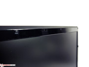 Webcam im glänzenden Displayrahmen.