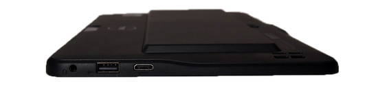 Rechts: Audio-Kombibuchse, USB 2.0, microHDMI