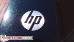Funkelndes Schwarz mit chromefarbigem HP-Logo