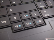 Display-Helligkeit und Lautstärke wird mit Pfeiltasten geregelt