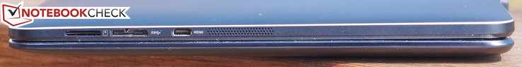 rechts: MicroSD-Leser, Micro-USB-2.0, Micro-HDMI