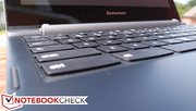 Der Tastenhub ist gering, aber die Tastatur ist nicht schlecht.