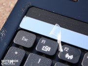 auch die spiegelnde Leiste über den Tasten.