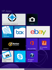 Hewlett Packard hat diverse Apps vorinstalliert.
