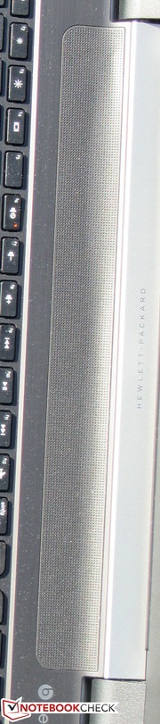 Die Lautsprecher sitzen oberhalb der Tastatur.