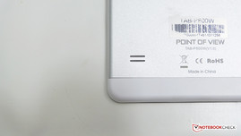 Das hintere Etikett ist nicht abriebfest.