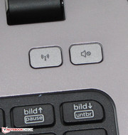 Zwei separate Tasten zum Ein-/Ausschalten der Funkmodule bzw. der Lautsprecher sind vorhanden.
