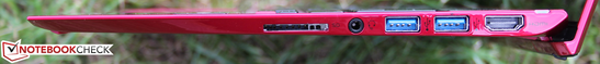 Kartenleser SD, Kopfhörer-Mikrofon-Kombi, 2x USB 3.0, HDMI