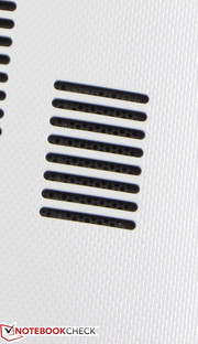 Die Lautsprecher befinden sich auf der Geräteunterseite.