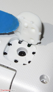 Unter den hinteren Standfüßen verbergen sich weitere Schrauben.